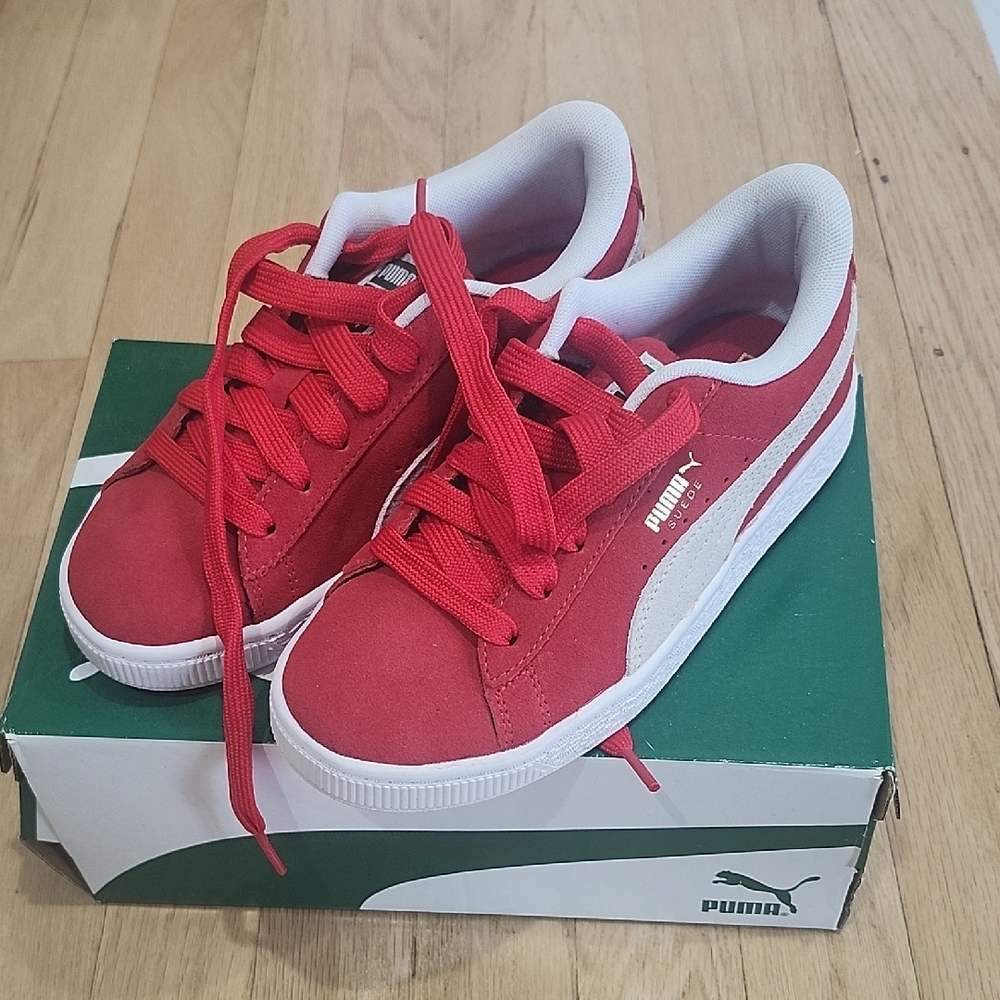 Puma Classic Red and White Sneakers
